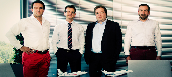 Patrick Hansen, Co-CEO de Luxaviation Group, aux côtés de Carlo Thelen, directeur général de la Chambre de Commerce, Knut Reinertz et Patrick Kauffman (Edison Capital Partners).
Patrick Hansen, Co-CEO de Luxaviation Group.
Luxaviation Group se posit