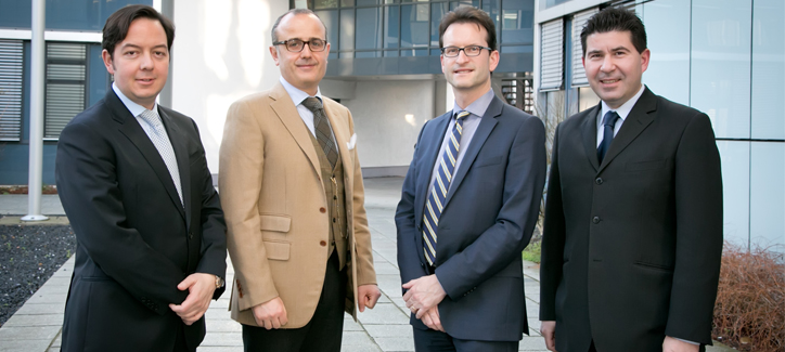 (de g. à d.) Jean Paul Capellini, directeur; Giovanni d’Aubert, administrateur délégué; Carlo Thelen, directeur général de la Chambre de Commerce; Maurizio Masullo, logistic manager